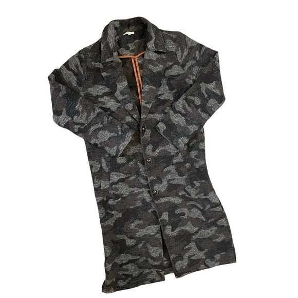 Mystree Long Camo Womens Cardigan Sweater Medium - Picture 1 of 9